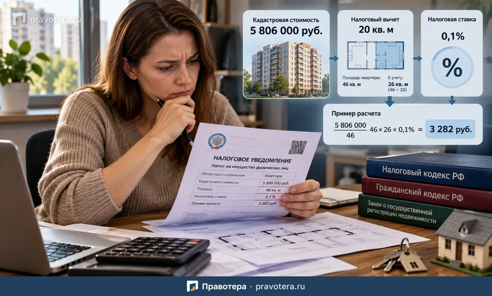 Как проверить налог на имущество по кадастровой стоимости и самостоятельно пересчитать сумму