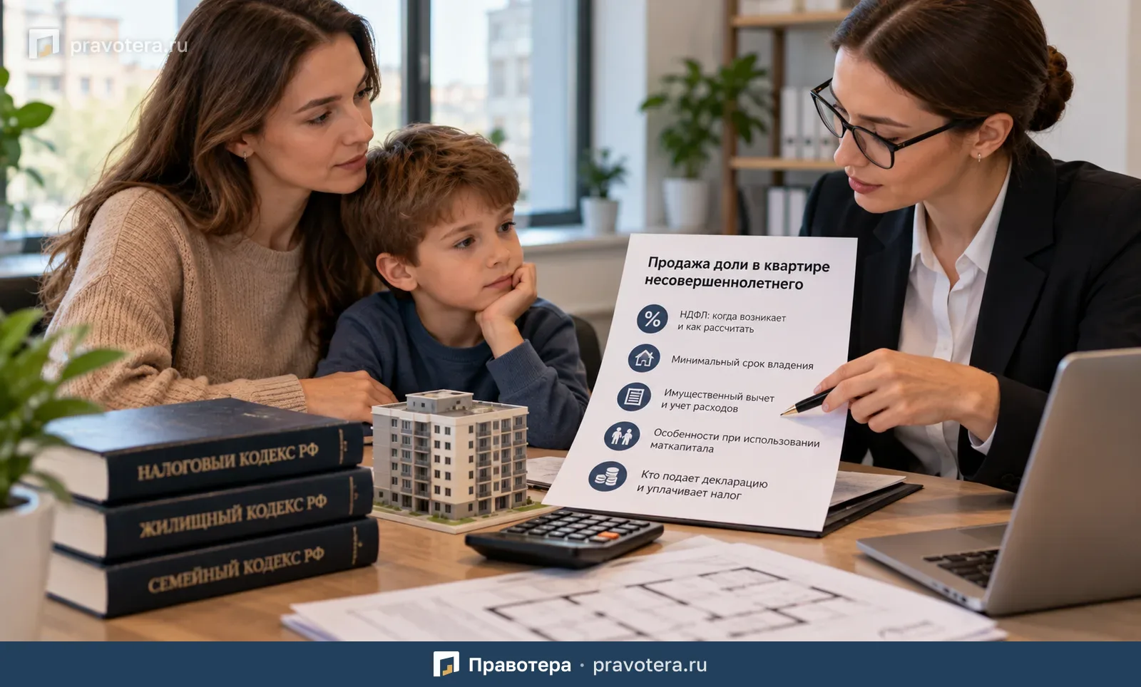 Продажа доли в квартире несовершеннолетнего: когда возникает НДФЛ и кто подаёт декларацию